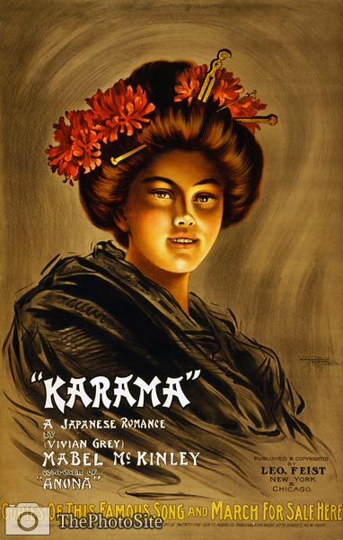 Karama a Japanese romance promotional poster 1904 - Click Image to Close