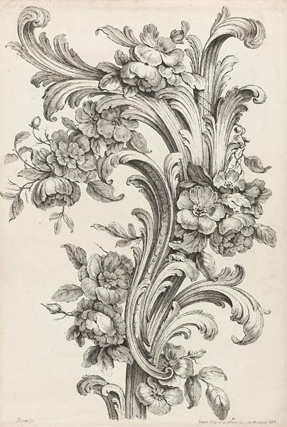 Floral and Acanthus Leaf Design - Click Image to Close
