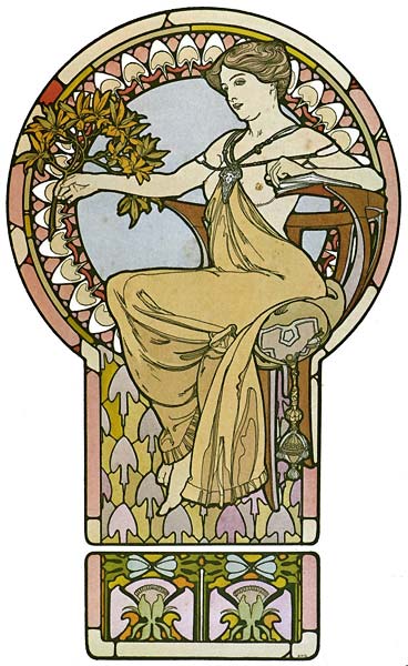 Alphonse Mucha From Documents Decoratifs 1901 8 - Click Image to Close