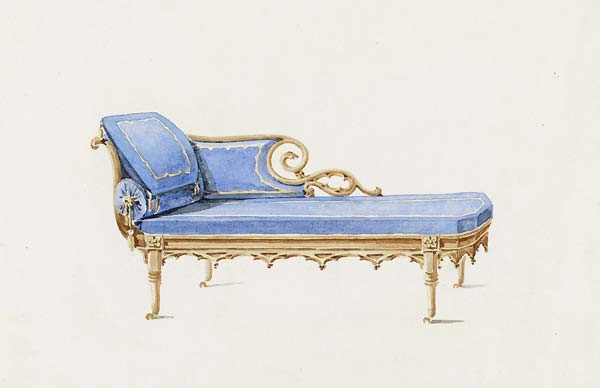 Design for a Sofa in the Gothic Revival Style - Click Image to Close