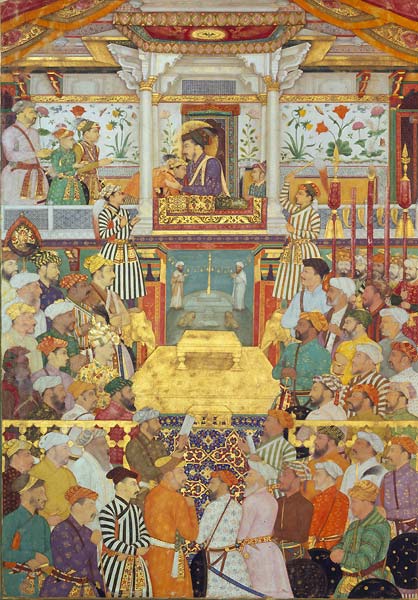 Padshahnama plate 10 Shah Jahan receives his three eldest sons - Click Image to Close