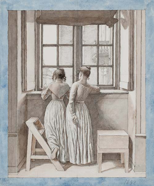 At a Window in the Artist's Studio - Click Image to Close