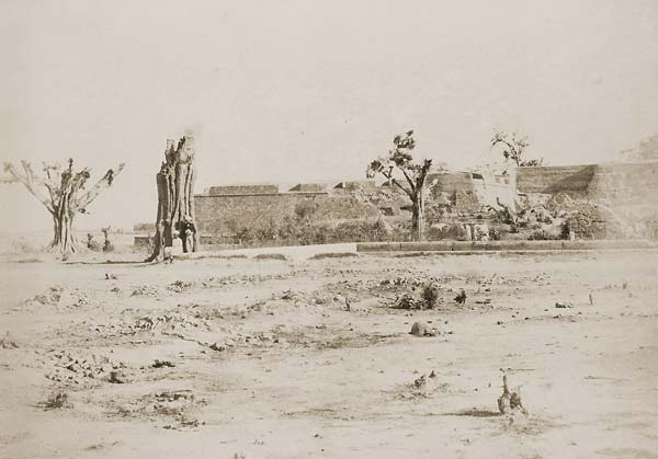 Barren Landscape with an Unidentified Fortess, Delhi - Click Image to Close