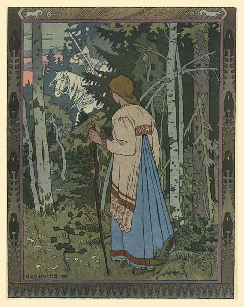 illustration for the fairy tale vasilisa the beautiful - Click Image to Close