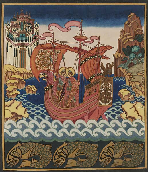 Saints boris and gleb on the ship - Click Image to Close
