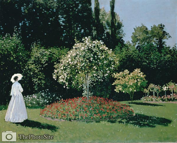 Woman in the Garden. Sainte-Adresse Claude Monet - Click Image to Close