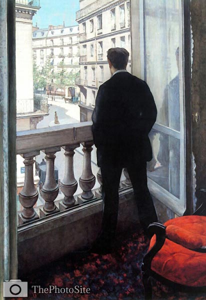 A Young Man at His Window Gustave Caillebotte - Click Image to Close