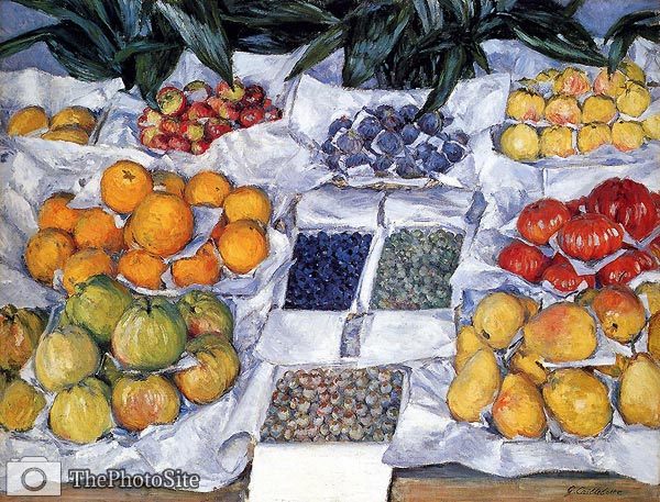 Fruit Displayed On A Stand Gustave Caillebotte - Click Image to Close