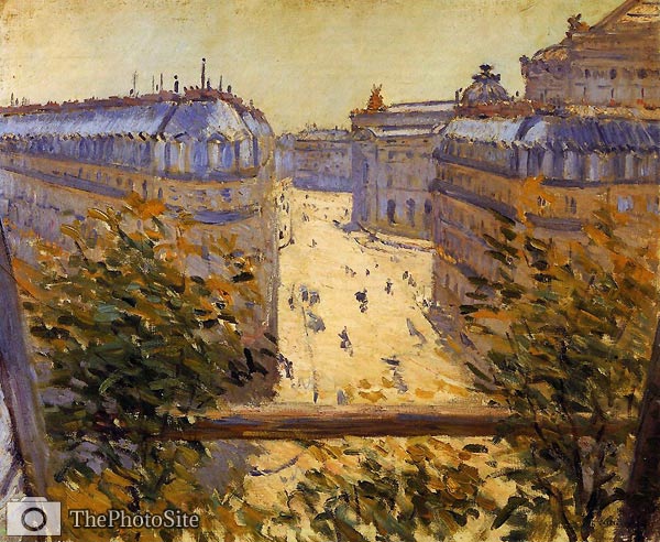 Rue Halevy, Balcony View Gustave Caillebotte - Click Image to Close