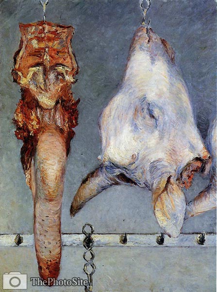 Calf's Head and Ox Tongue Gustave Caillebotte - Click Image to Close