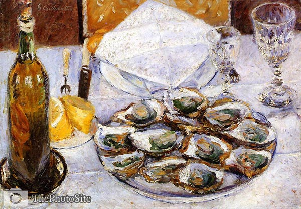 Still Life with Oysters Gustave Caillebotte - Click Image to Close