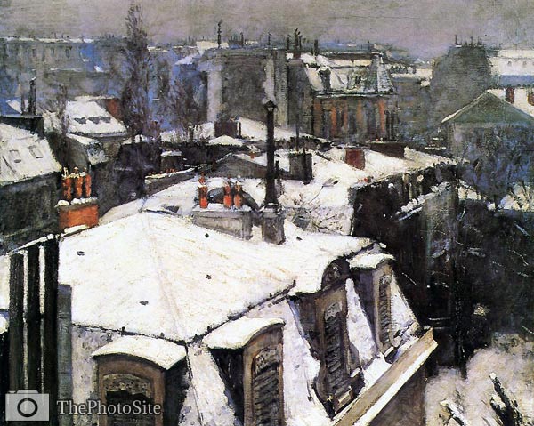 Rooftops Under Snow Gustave Caillebotte - Click Image to Close