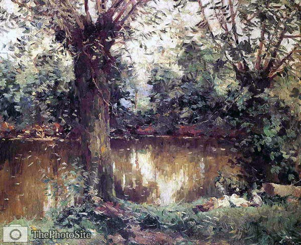 Landscape, Banks of the Yerres Gustave Caillebotte - Click Image to Close