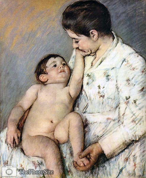 Baby's First Caress Mary Cassatt - Click Image to Close