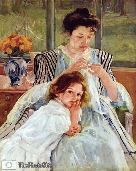 Young Mother Sewing Mary Cassatt - Click Image to Close
