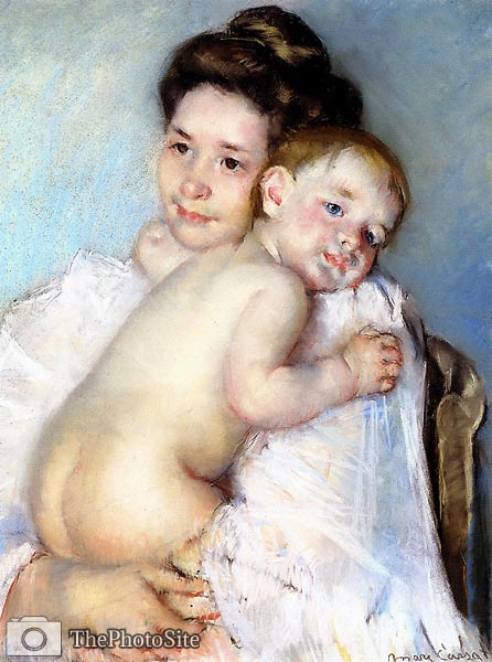 Mother Berthe Holding Her Baby Mary Cassatt - Click Image to Close