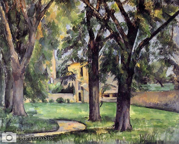 Chestnut Tree and Farm at Jas de Bouffan Paul Cezanne - Click Image to Close