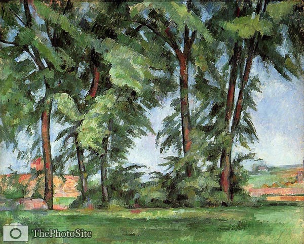 Tall Trees at the Jas de Bouffan Paul Cezanne - Click Image to Close