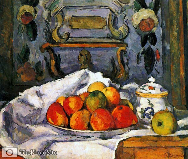 Still life, bowl with apples Paul Cezanne - Click Image to Close