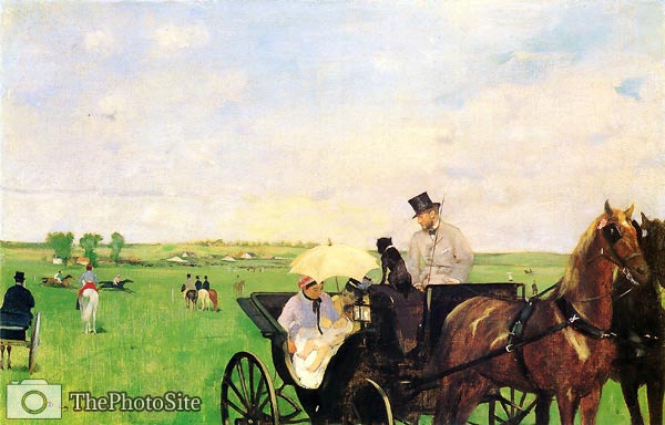 At the races in the countryside Edgar Degas - Click Image to Close