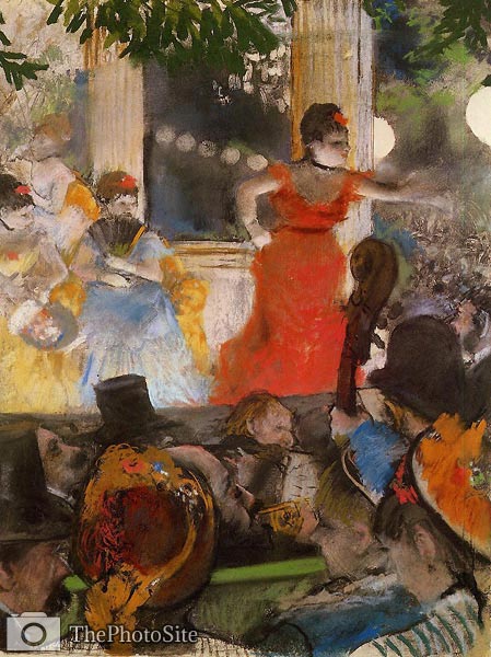 Cafe Concert - At Les Ambassadeurs Edgar Degas - Click Image to Close