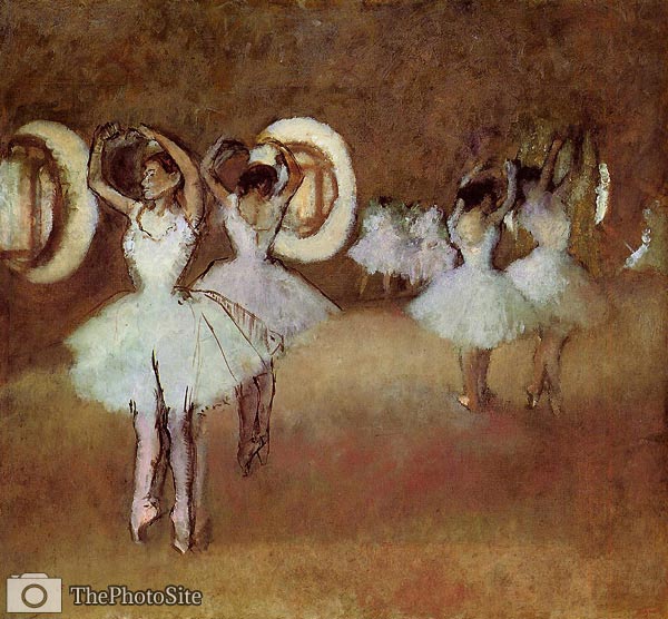 Dance Rehearsal in theStudio of the Opera Edgar Degas - Click Image to Close