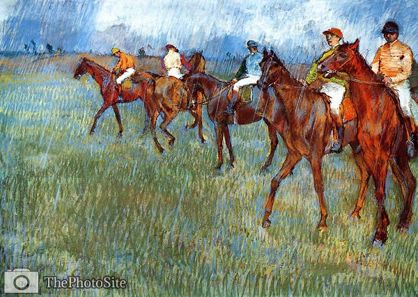 Jockeys in the Rain Edgar Degas - Click Image to Close