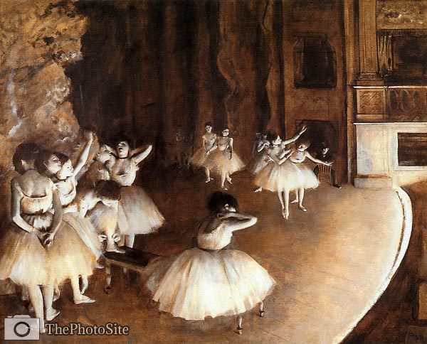The Ballet Rehearsal on Stage Edgar Degas - Click Image to Close