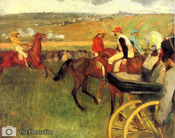 The Racecourse, Amateur Jockeys Edgar Degas - Click Image to Close