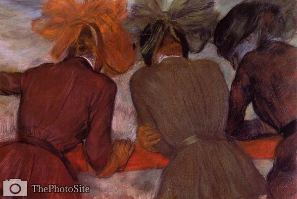 Women Leaning on a Railing Edgar Degas - Click Image to Close