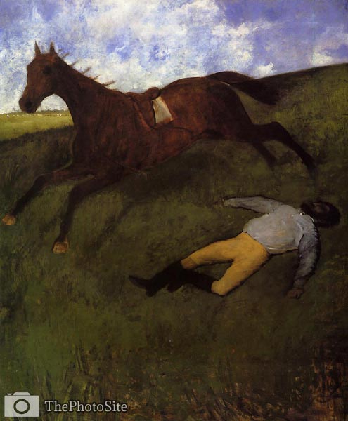 degas Edgar Degas -The Fallen Jockey aka Fallen Jockey Edgar Deg - Click Image to Close