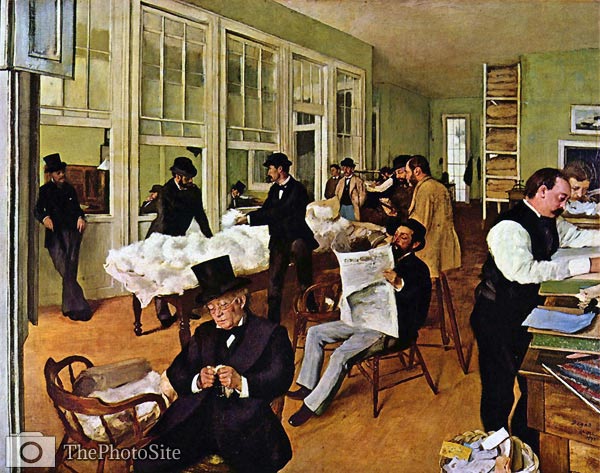 the cotton overseas trading station Edgar Degas - Click Image to Close