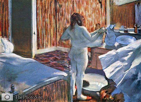 woman with the toilet by Edgar Degas - Click Image to Close