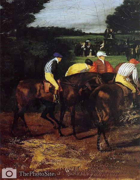 Edgar Degas- Jockeys at Epsom Edgar Degas - Click Image to Close