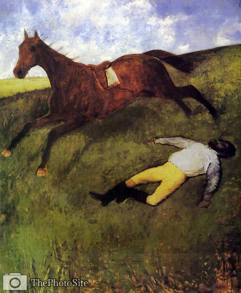 Edgar Degas -The Fallen Jockey aka Fallen Jockey Edgar Degas - Click Image to Close