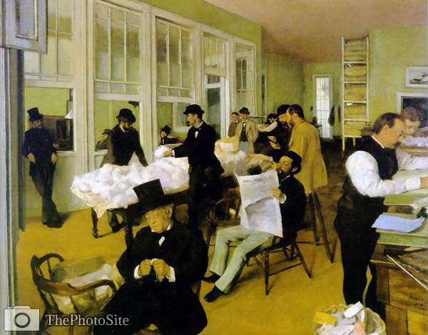 Portrait in a New Orleans Cotton Office Edgar Degas - Click Image to Close