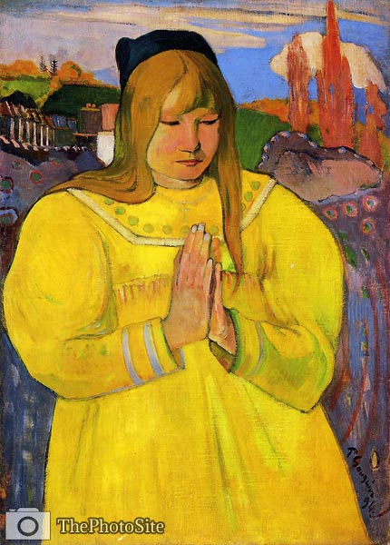 Breton Woman in Prayer Paul Gauguin - Click Image to Close