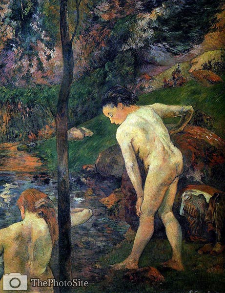 Two Girls Bathing Paul Gauguin - Click Image to Close