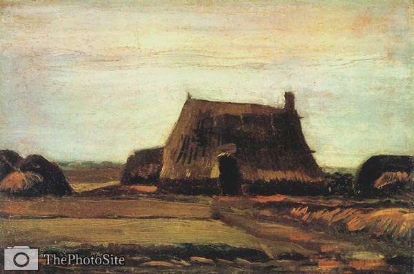 Farm with Stacks of Peat Vincent Van Gogh - Click Image to Close