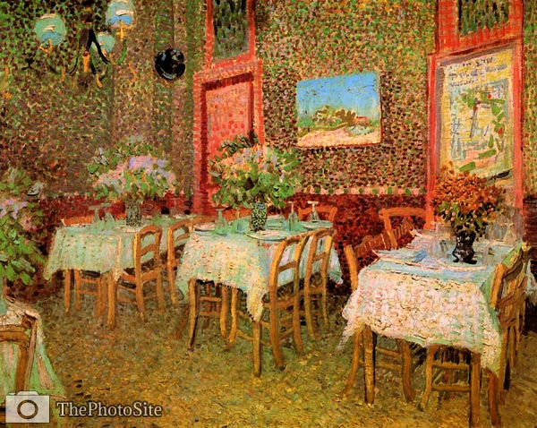 Interior of a Restaurant Van Gogh - Click Image to Close