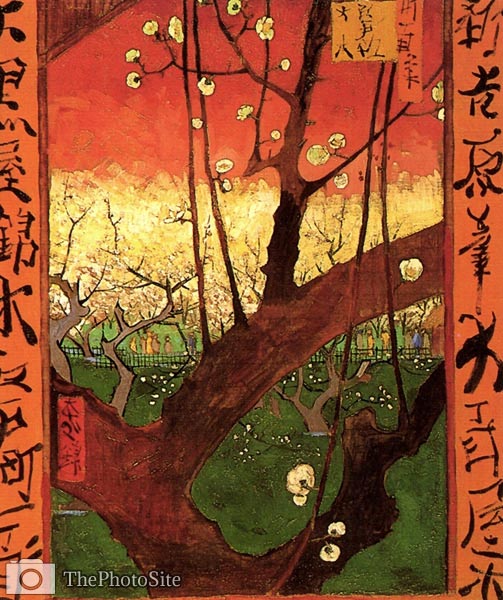 Japonaiserie Flowering Plum Tree after Hiroshige Van Gogh - Click Image to Close