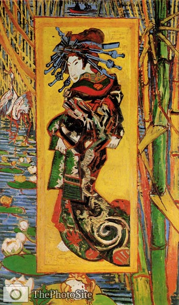 Japonaiserie Oiran after Kesa Eisen Vincent Van Gogh - Click Image to Close