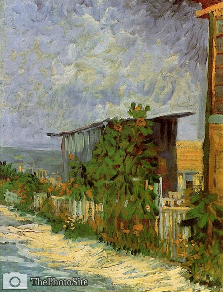 Montmartre Path with Sunflowers Van Gogh - Click Image to Close