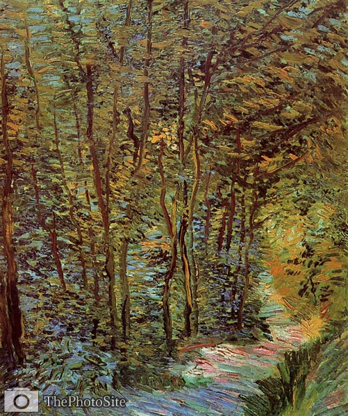 Path in the Woods Van Gogh - Click Image to Close