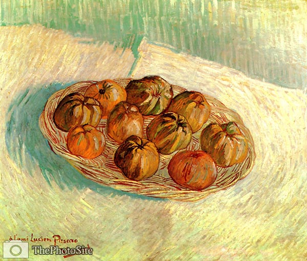 Still Life with Basket of Apples to Lucien Pissarro Vincent Van - Click Image to Close