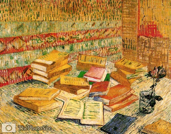 Still Life with French Novels and a Rose Vincent Van Gogh - Click Image to Close