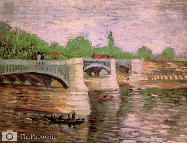 The Seine with the Pont de la Grande Jette Van Gogh - Click Image to Close