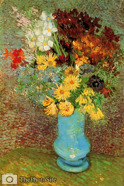 Vase with Daisies and Anemones Vincent Van Gogh - Click Image to Close