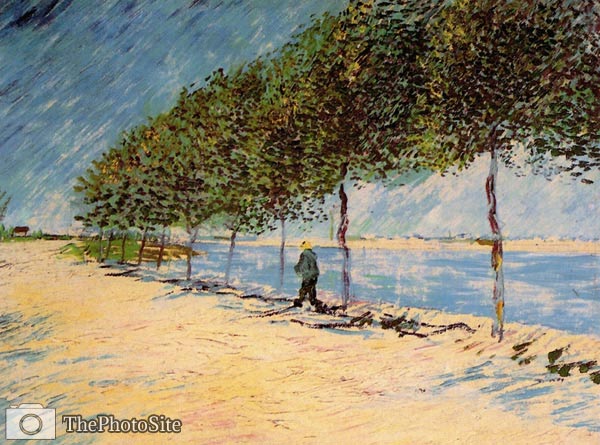 Walk Along the Banks of the Seine Near Asnieres Vincent Van Gogh - Click Image to Close