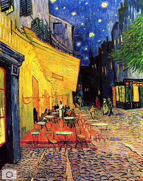 The Cafe Terrace on the Place du Forum, Arles, at Night 1888 Van - Click Image to Close